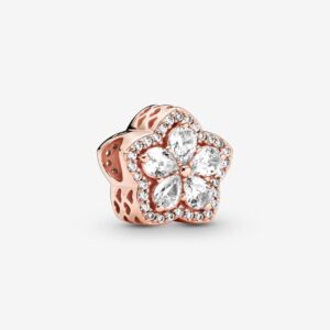Charm Mạ Vàng Hồng 14K Pandora Moments Hoa Tuyết