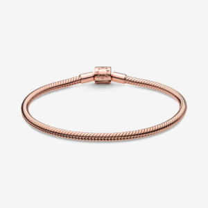 Alternative view of Vòng Pandora Moments Mạ Vàng Hồng 14k Khóa Trụ Ngắn
