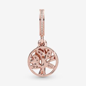 Alternative view of Charm Treo Pandora Moments Mạ Vàng Hồng 14K Cây Gia Đình