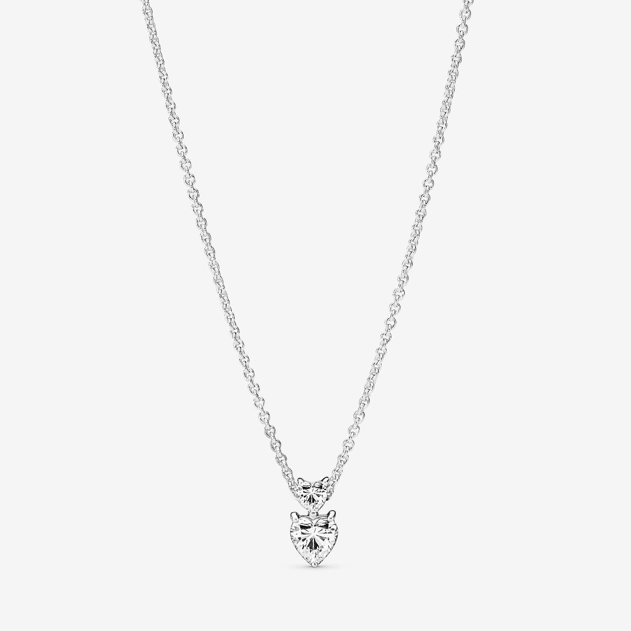 Dây Chuyền Pandora Timeless Trái Tim Đôi Lấp Lánh