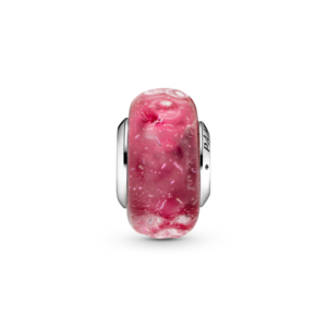 Alternative view of Charm Pandora Moments Murano Màu Hồng Lượn Sóng