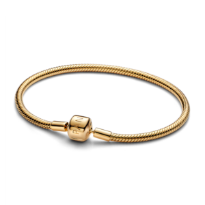 Vòng Tay Pandora Moments Mạ Vàng 14K Khóa Trụ