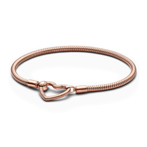 Vòng Tay Mạ Vàng Hồng 14k Khóa Mở Trái Tim