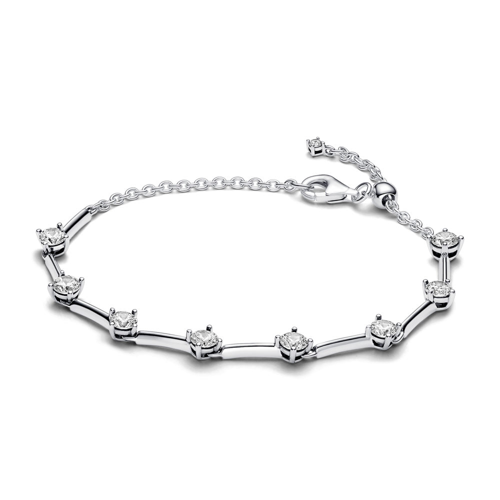 Vòng Bạc Pandora Timeless Lấp Lánh Khóa Trượt