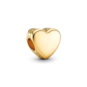 Charm Pandora Mạ Vàng 14K Trái Tim Khắc Chữ – Dấu Ấn Yêu Thương