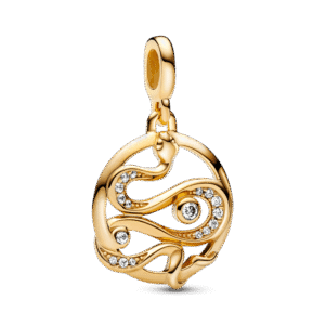 Charm Mạ Vàng 14K Rắn Pavé – Biểu Tượng Bảo Hộ và Tái Sinh