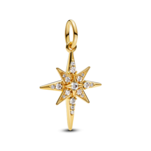 Charm Pandora Moments Mạ Vàng 14K Ngôi Sao Đính Đá