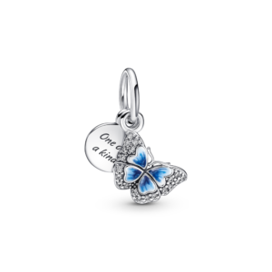 Alternative view of Charm Treo Bạc Pandora Moments Bướm Tráng Men Xanh