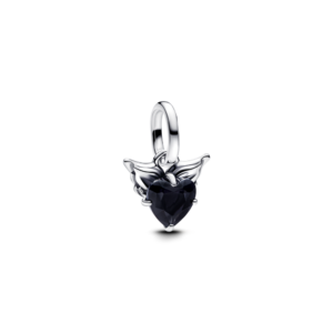 Charm Pandora ME Bạc Cánh Thiên Thần Ôm Trái Tim Đen
