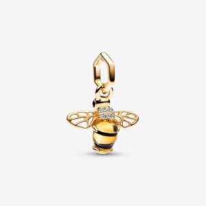 Charm Pandora Moments Mạ Vàng 14K Hình Chú Ong