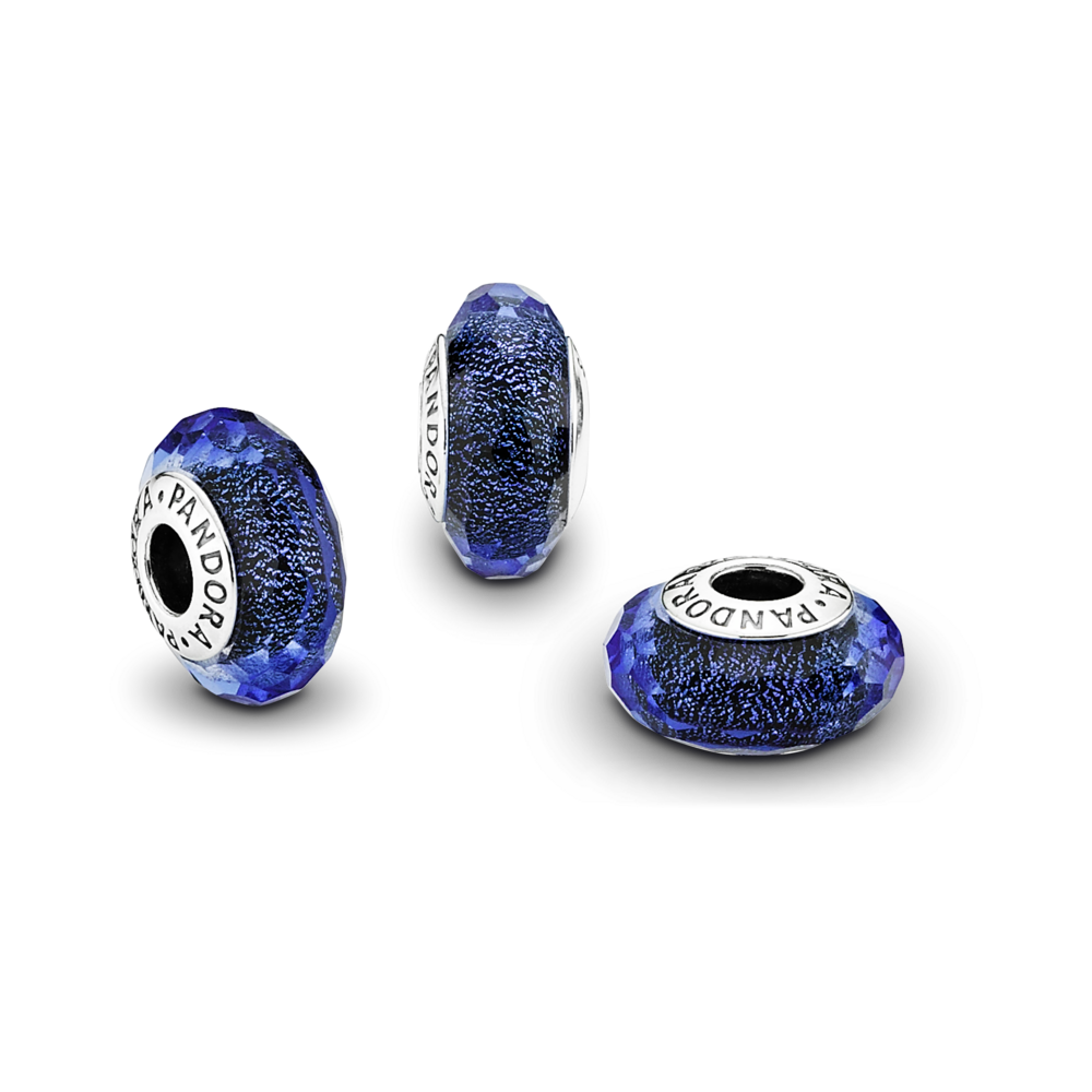 Charm Bạc Murano Xanh Bầu Trời Đêm Huyền Bí - Ảnh 5