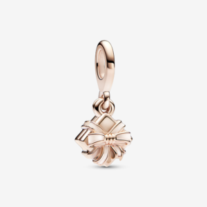 Charm Treo Pandora Moments Mạ Vàng Hồng 14K Hình Hộp Quà