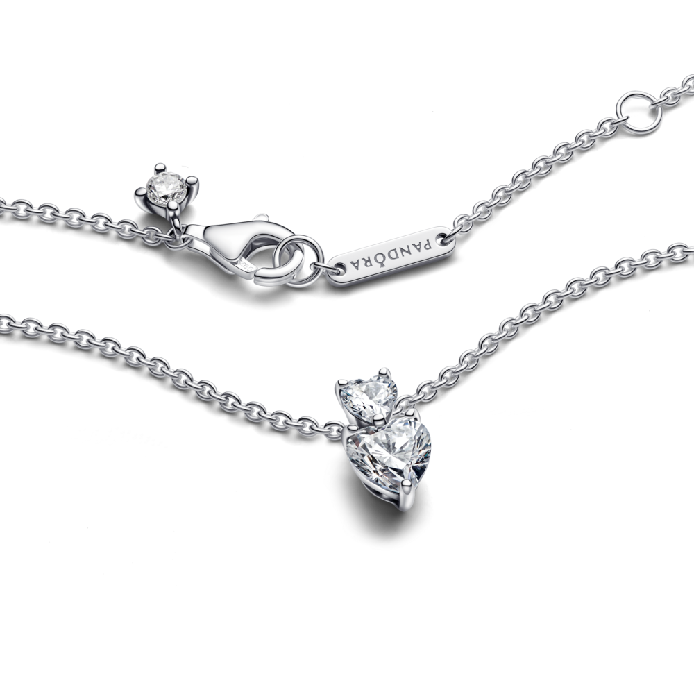Dây Chuyền Pandora Timeless Trái Tim Đôi Lấp Lánh - Ảnh 3