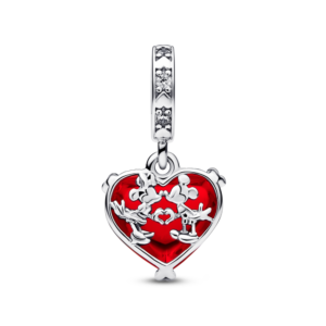 Charm Bạc Disney x Pandora Murano Mickey Và Minnie Lãng Mạn