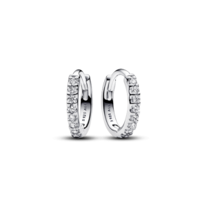 Hoa Tai Bạc Pandora Timeless Đính Đá Trong Suốt
