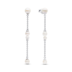 Hoa Tai Bạc Pandora Timeless Dạng Rơi Đính Ngọc Trai